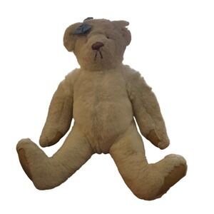 Gund Bialosky Bear Plush 1984 Vintage Cream Teddy Bear Blue Bow Good Condition